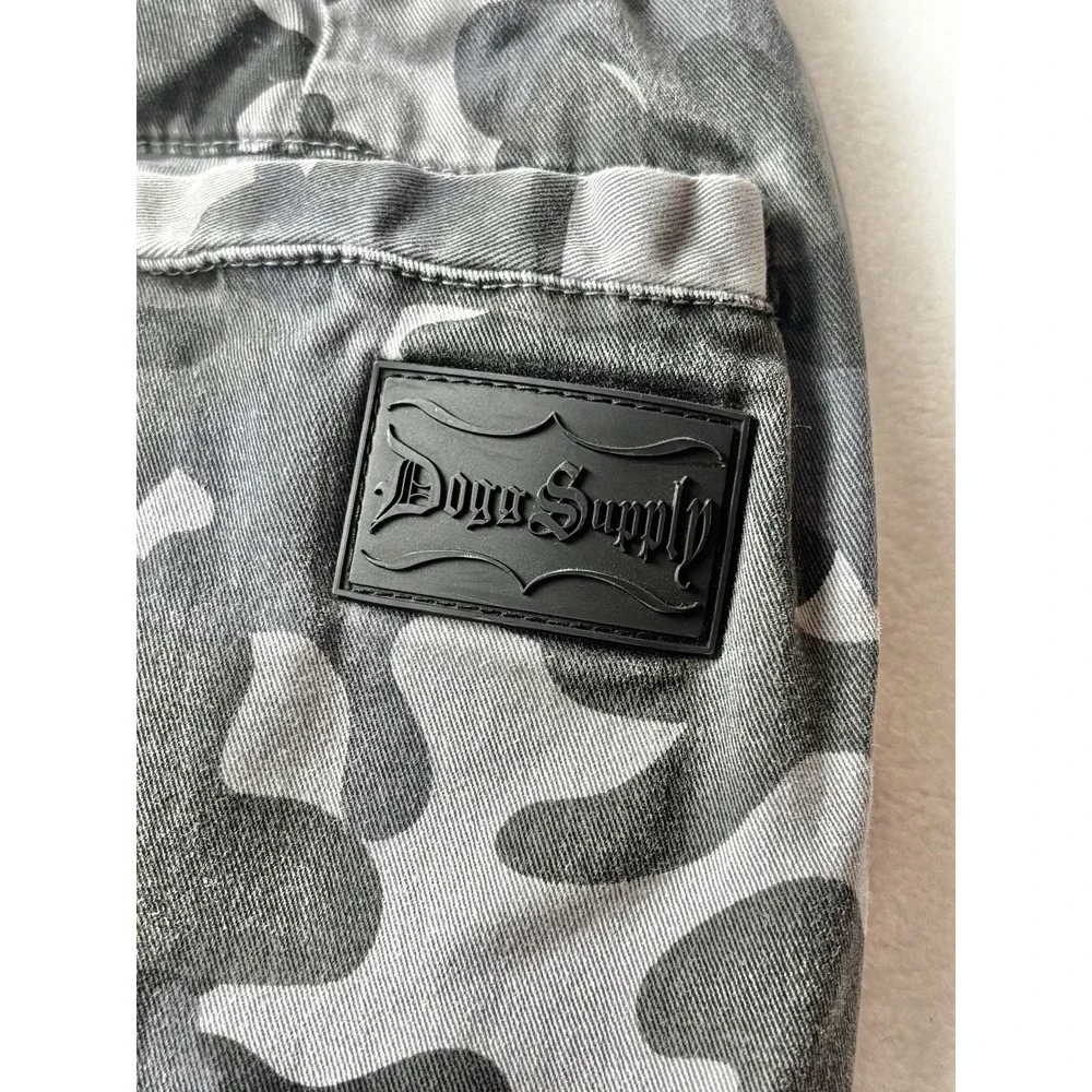 Death Row Snoop Dogg Cargo Pants Camo Gray Size M Joggers Streetwear